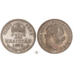 Ferenc József 10 krajcár 1873 KB