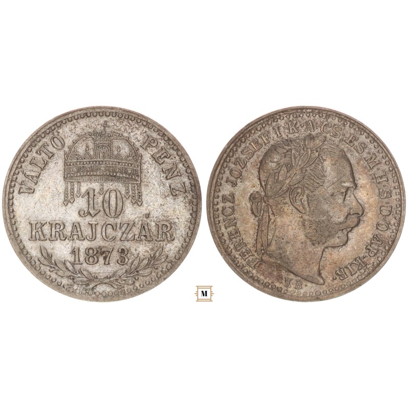 Ferenc József 10 krajcár 1873 KB Ferenc József 10 krajcár 1873 KB