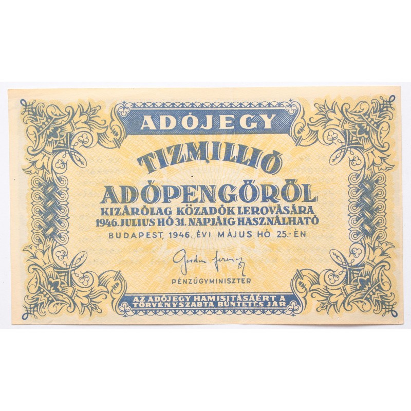 Tízmillió adópengő 1946 Tízmillió adópengő 1946