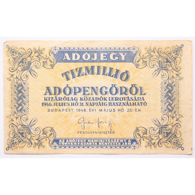 Tízmillió adópengő 1946 Tízmillió adópengő 1946