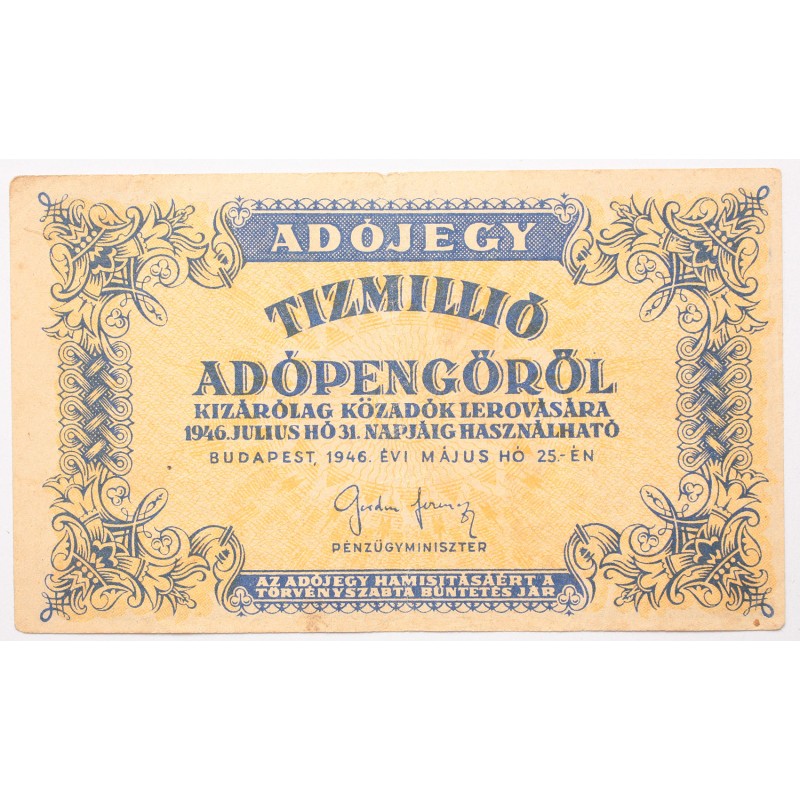 Tízmillió adópengő 1946 Tízmillió adópengő 1946