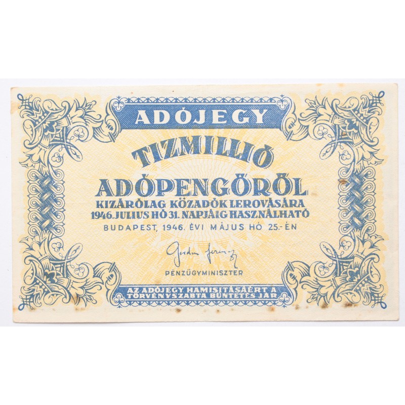 Tízmillió adópengő 1946