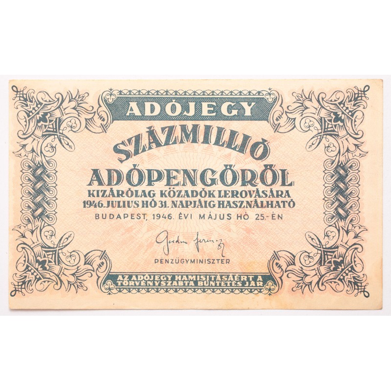 Százmillió adópengő 1946 Százmillió adópengő 1946