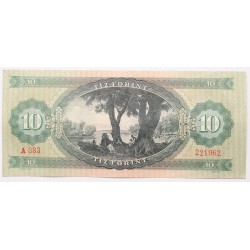 10 forint 1962 elcsúszott hátlapi nyomat