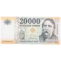 20000 forint 2022 alacsony sorszám