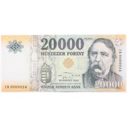 20000 forint 2022 alacsony sorszám