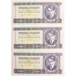 500 forint 1990 3db sorszámövető