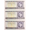 500 forint 1990 3db sorszámövető 500 forint 1990 3db sorszámövető