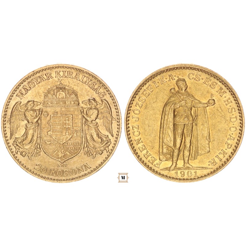 Ferenc József 20 korona 1901 KB Ferenc József 20 korona 1901 KB