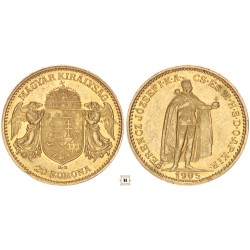 Ferenc József 20 korona 1905 KB