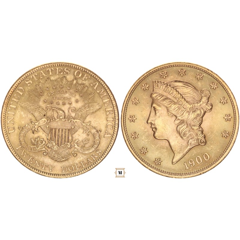 USA 20 dollár 1900 Philadelphia USA 20 dollár 1900 Philadelphia