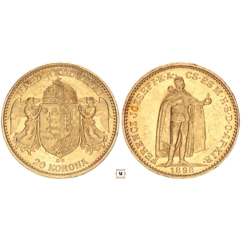 Ferenc József 20 korona 1898 KB Ferenc József 20 korona 1898 KB