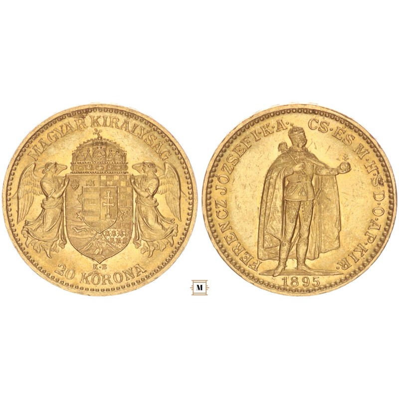 Ferenc József 20 korona 1895 KB Ferenc József 20 korona 1895 KB