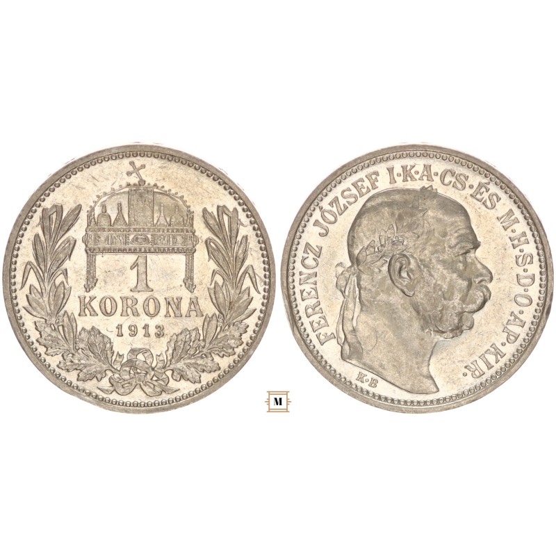 Ferenc József 1 korona 1913 KB R! Ferenc József 1 korona 1913 KB R!