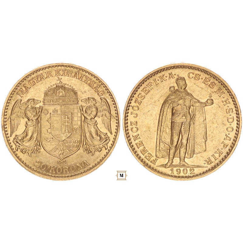 Ferenc József 20 korona 1902 KB Ferenc József 20 korona 1902 KB