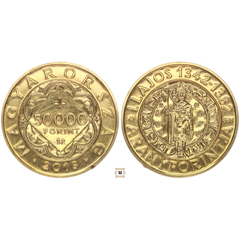 50000 forint I. Lajos aranyforintja 2013 BP 50000 forint I. Lajos aranyforintja 2013 BP