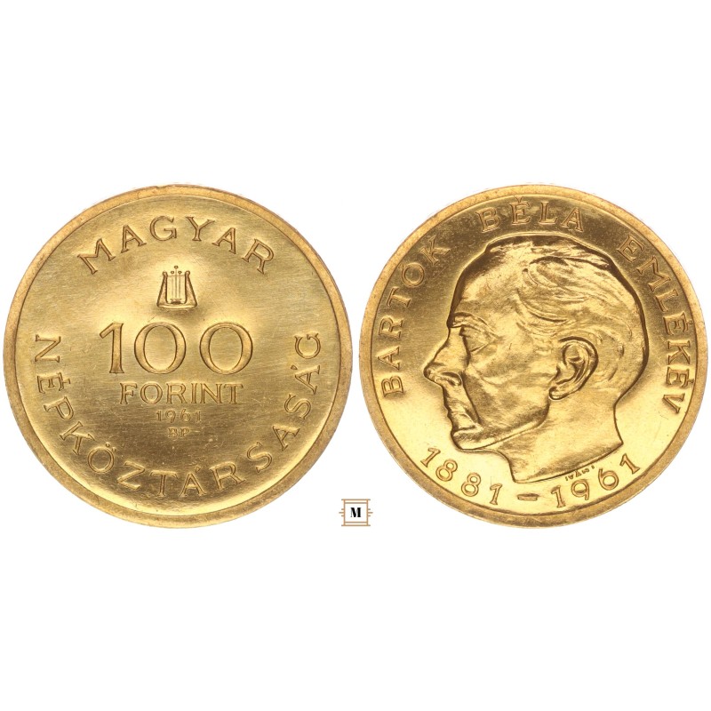 100 forint Bartók Béla 1961 BP 100 forint Bartók Béla 1961 BP