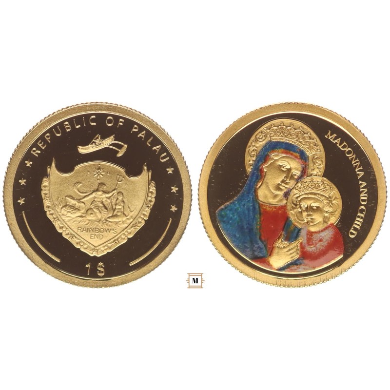 Palau 1 dollár Madonna gyermekével /2009/ - 1/25 Oz Palau 1 dollár Madonna gyermekével /2009/ - 1/25 Oz
