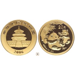 Kína 20 yuan Panda 2006 1/20 Oz