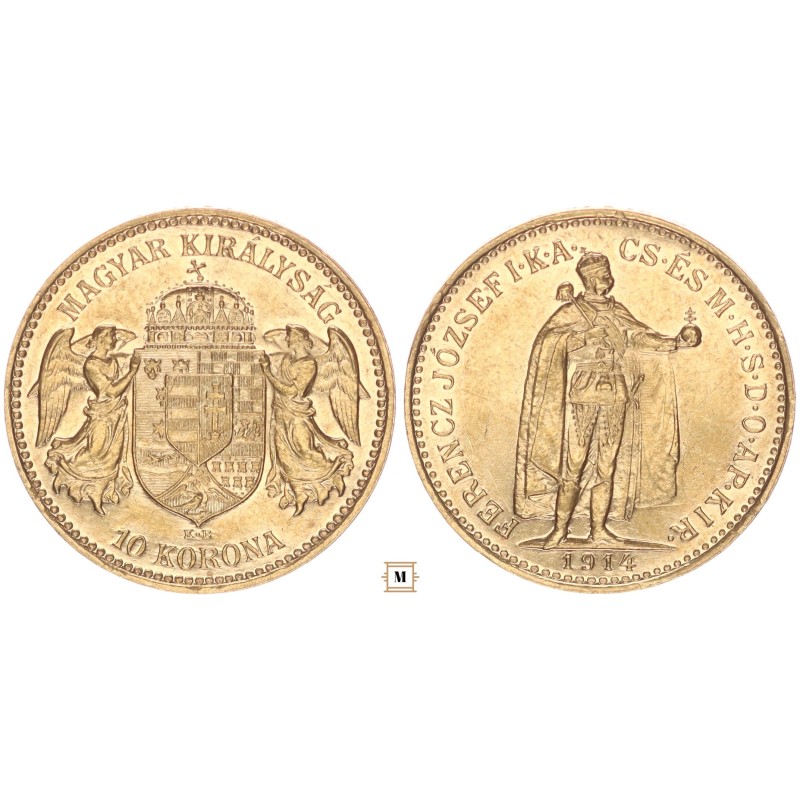 Ferenc József 10 korona 1914 KB RR! Ferenc József 10 korona 1914 KB RR!