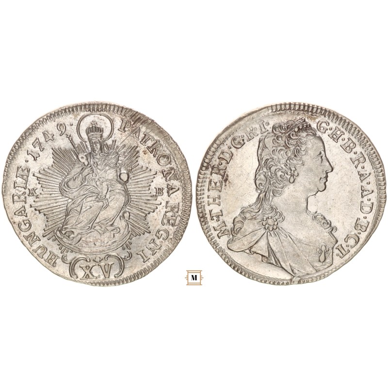 Mária Terézia XV krajcár 1749 KB Mária Terézia XV krajcár 1749 KB