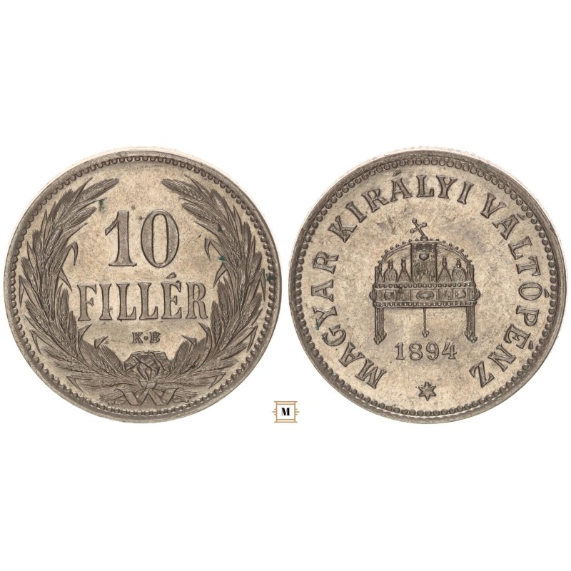 10 fillér 1894 KB 10 fillér 1894 KB