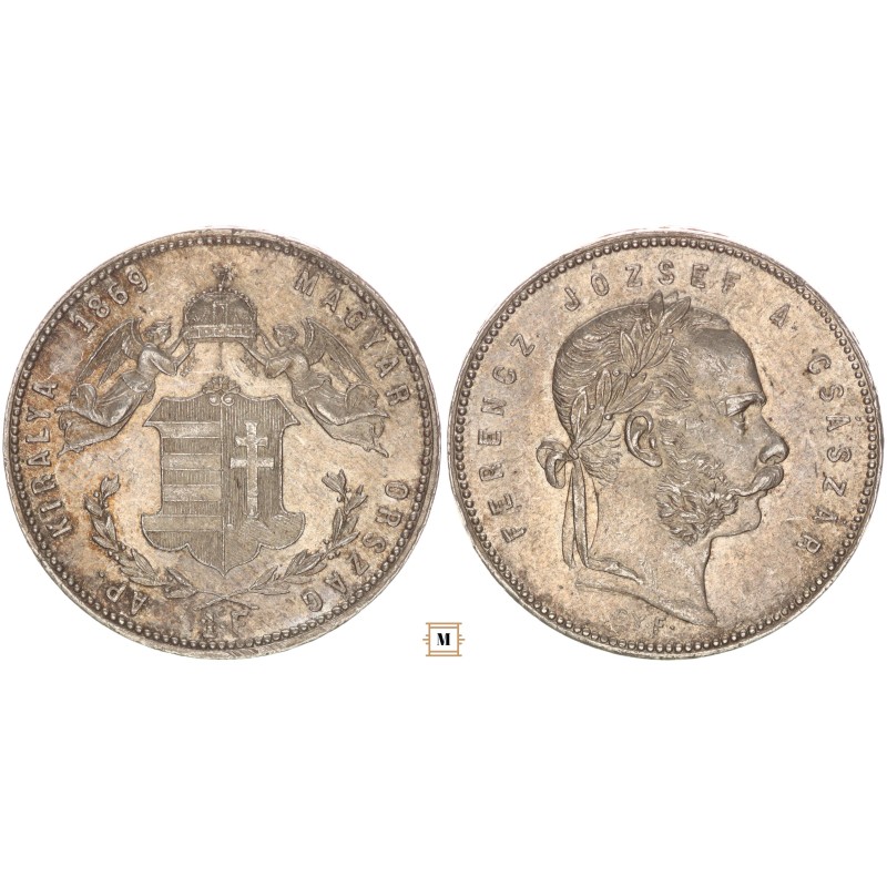 Ferenc József 1 forint 1869 Gy.F. Ferenc József 1 forint 1869 Gy.F.