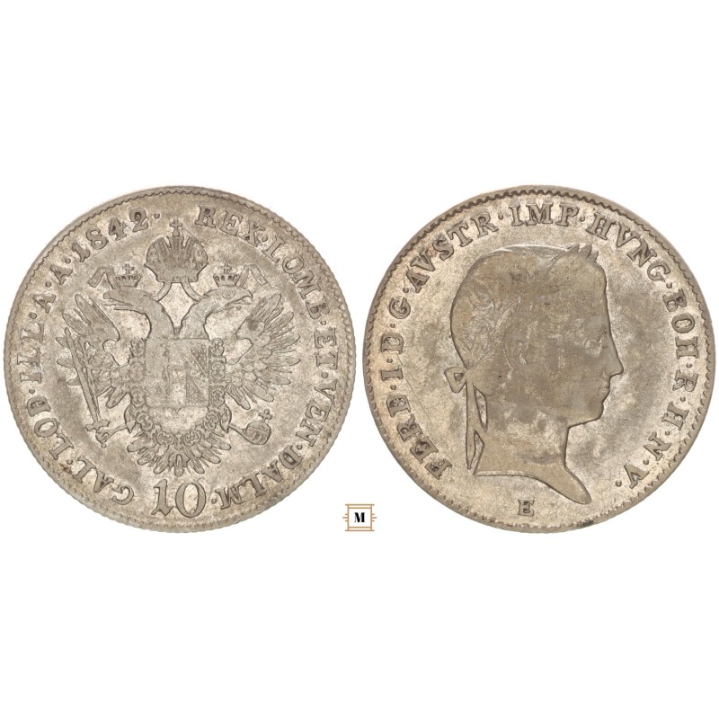 V. Ferdinánd 10 kreuzer 1842 E RR! V. Ferdinánd 10 kreuzer 1842 E RR!