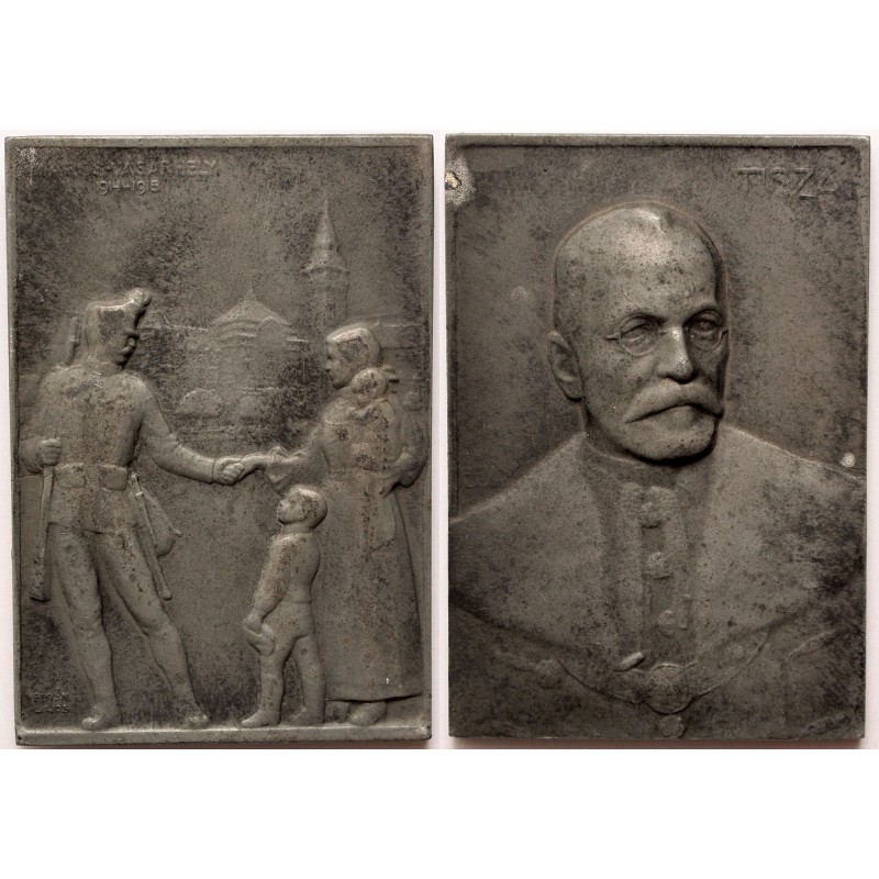 Tisza István - Marosvásárhely 1914-1915 plakett Tisza István - Marosvásárhely 1914-1915 plakett