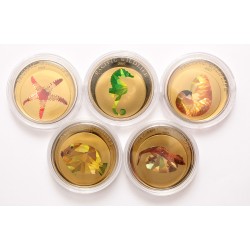 Palau 1 dollár Csendes-Óceán Vadvilága 2007-2009 5db