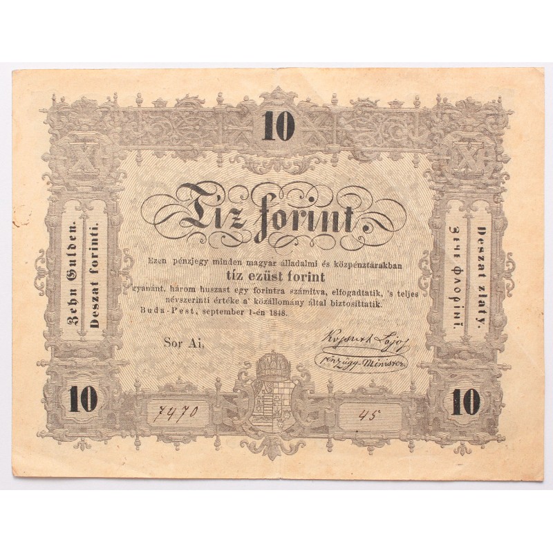 10 forint 1848
