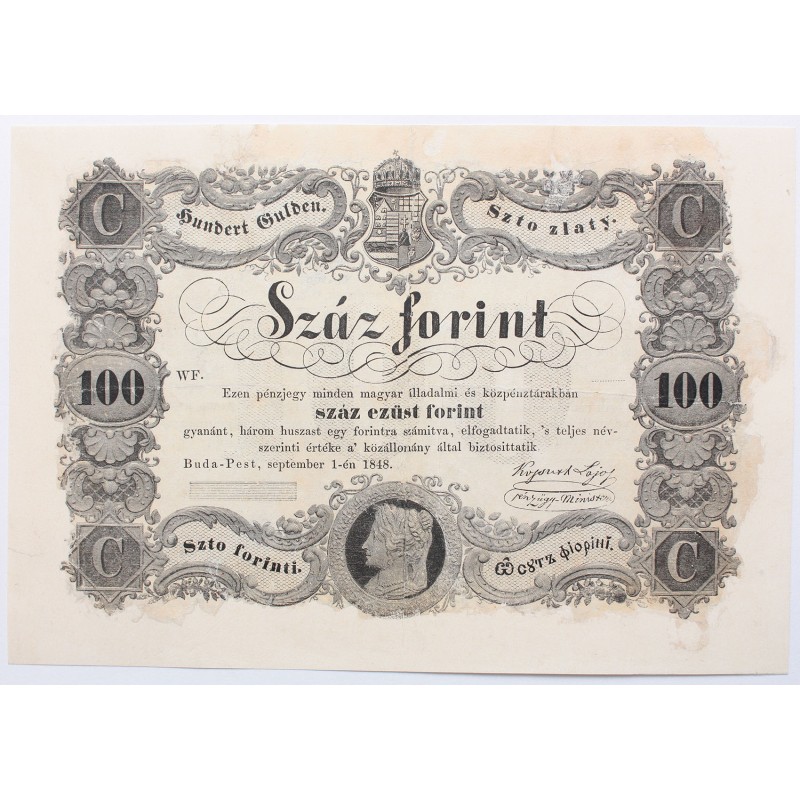 100 forint 1848 100 forint 1848
