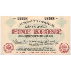 Hadifogolytábor Kenyérmező 1 korona 1916