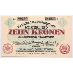 Hadifogolytábor Kenyérmező 10 korona 1916