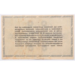 Ötszázezer adópengő 5 jegyű sorszám 1946
