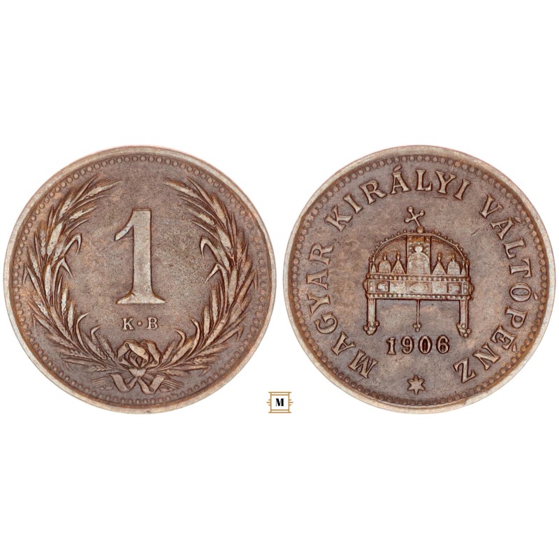 1 fillér 1906 KB R! 1 fillér 1906 KB R!