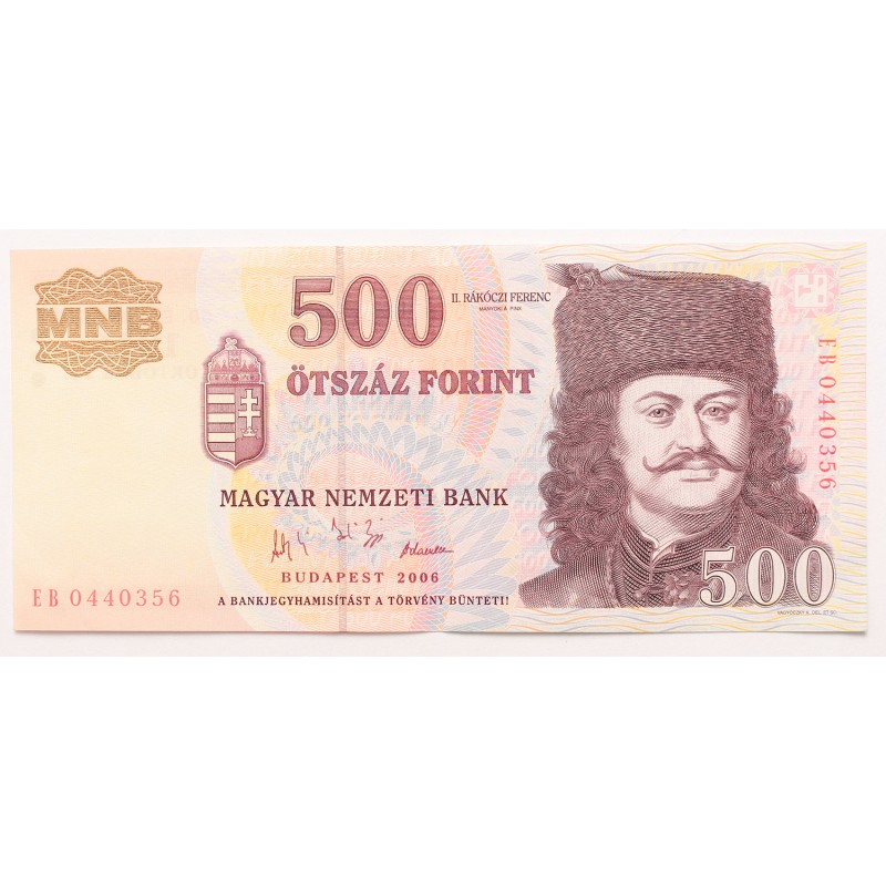 500 forint 50. évforduló 1956 okt.23 2006 EC sorozat