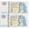 1000 forint 2015 DD sorozat 2db sorszámkövető
