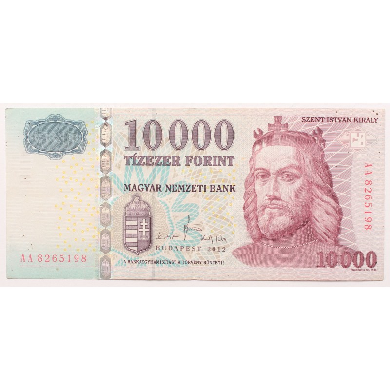 10000 forint 2012 AA sorozat