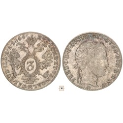 V. Ferdinánd 3 kreuzer 1844 A