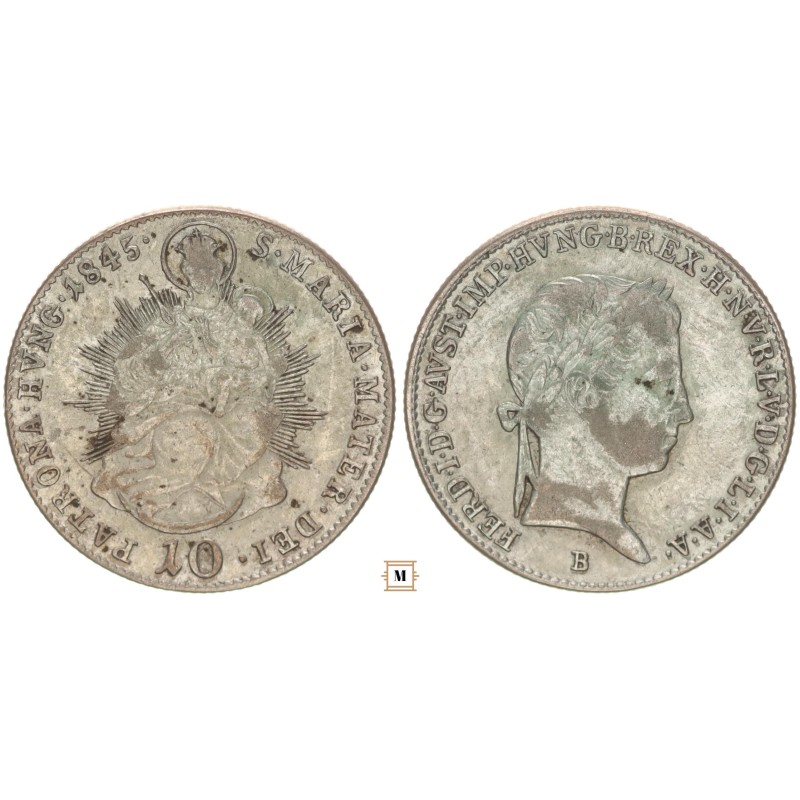 V. Ferdinánd 10 krajcár 1845 B