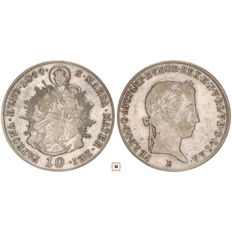 V. Ferdinánd 10 krajcár 1844 B