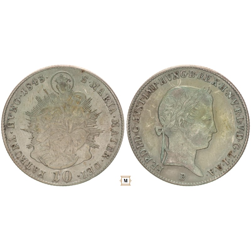 V. Ferdinánd 10 krajcár 1843 B