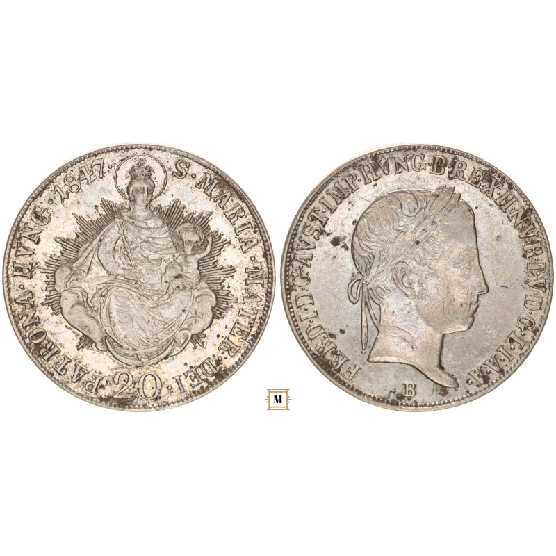 V. Ferdinánd 20 krajcár 1847 B
