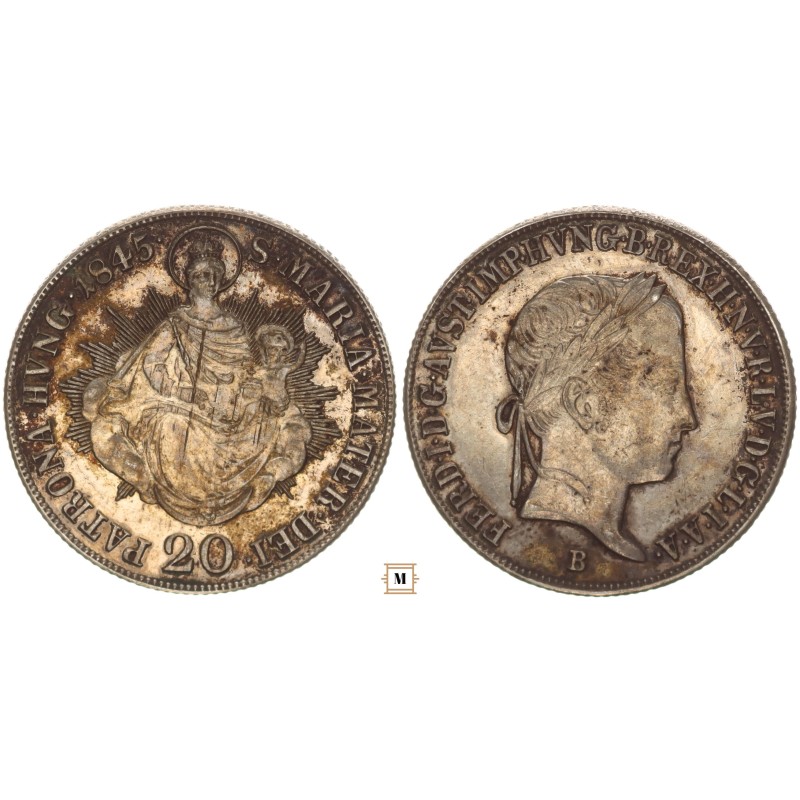 V. Ferdinánd 20 krajcár 1845 B
