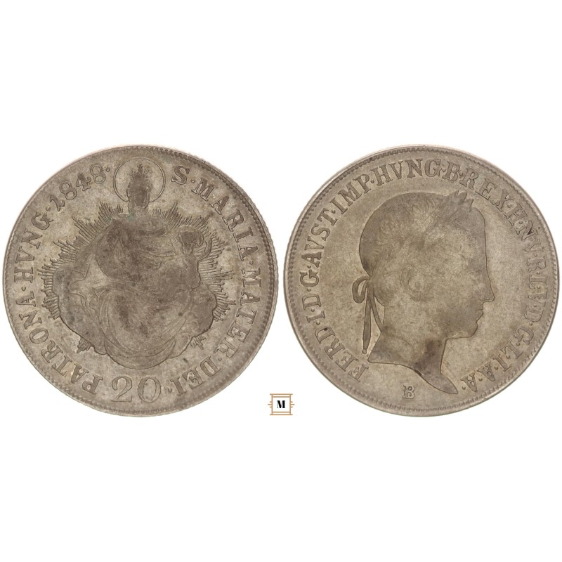 V. Ferdinánd 20 krajcár 1848 B