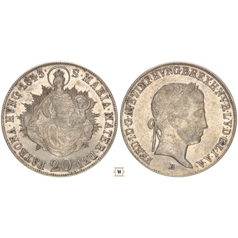 V. Ferdinánd 20 krajcár 1843 B