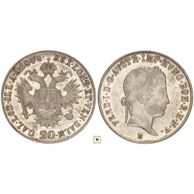 V. Ferdinánd 20 krajcár 1848 E