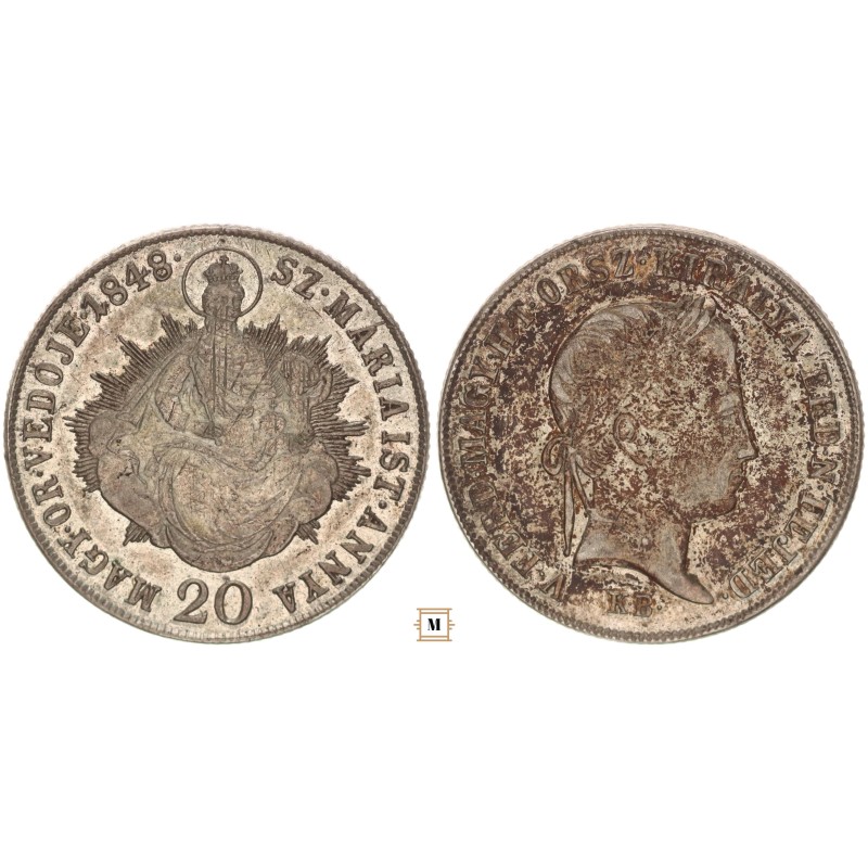 V. Ferdinánd 20 krajcár 1848 KB
