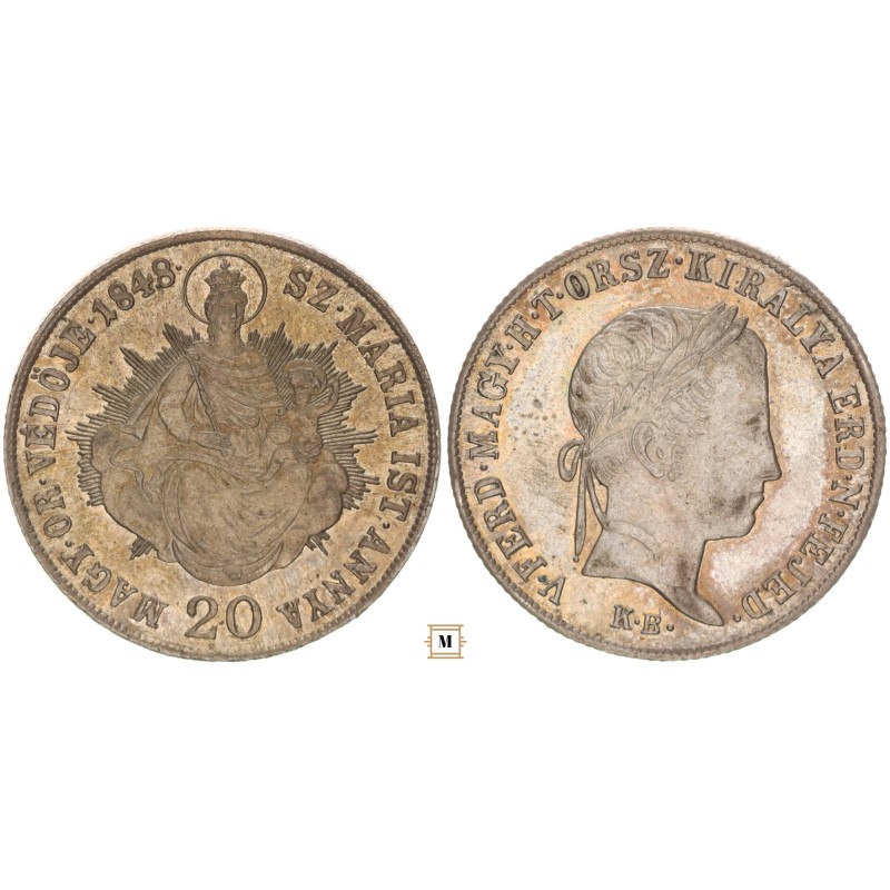V. Ferdinánd 20 krajcár 1848 KB